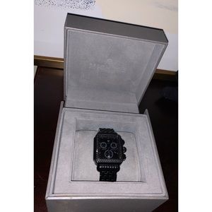 Michele Noir Deco Watch